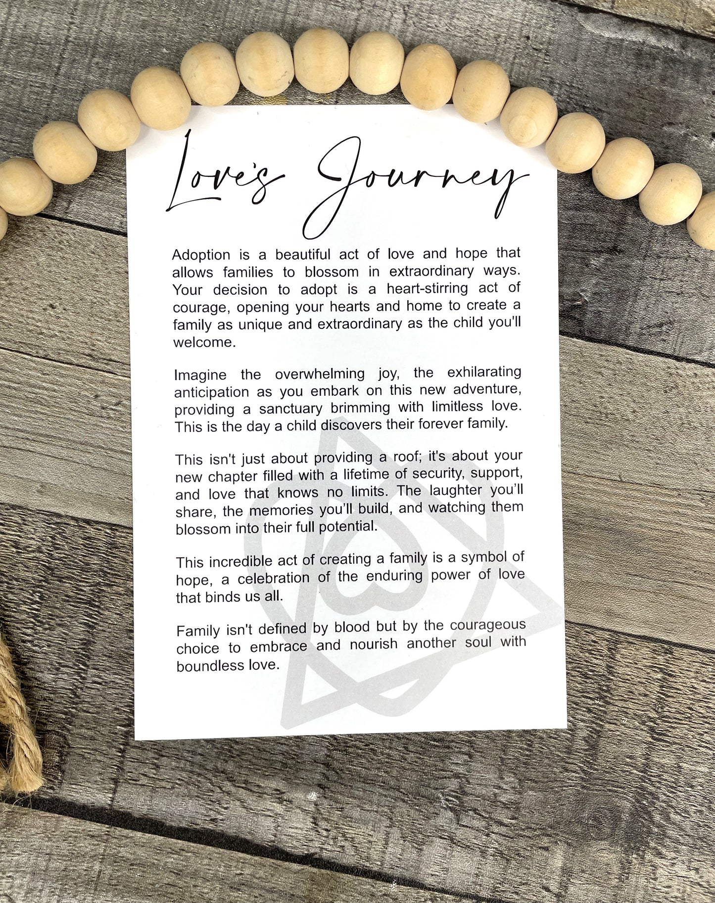 "Love's Journey" Adoption Story Ornament