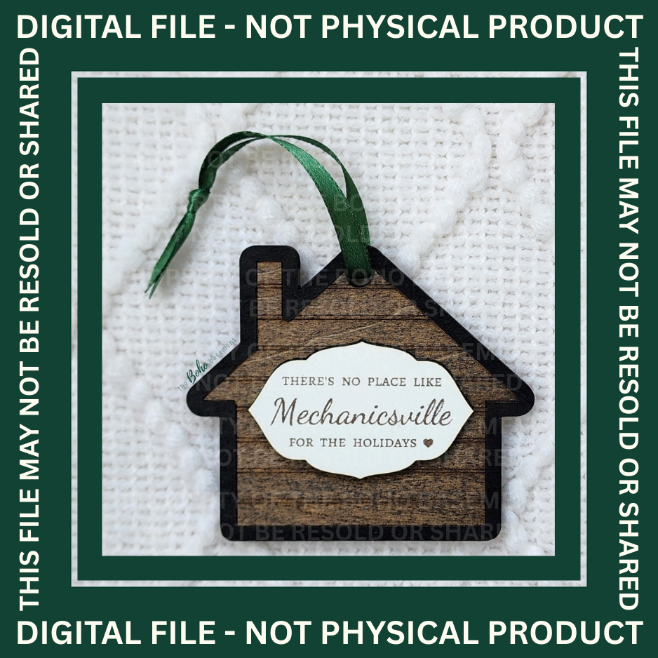 "No Place Like Home" Layered Ornament