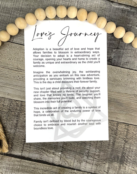 "Love's Journey" Adoption Story Ornament