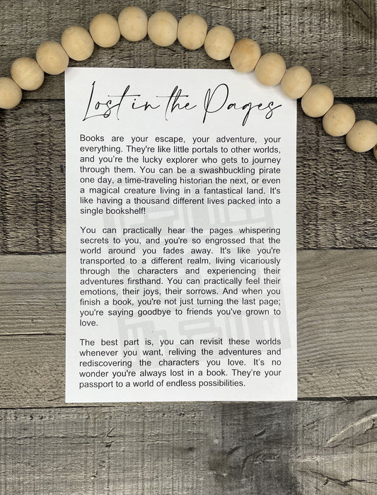 "Lost in the Pages" Book Lover Story Ornament