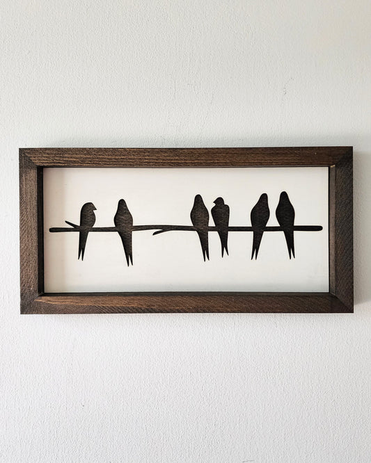 "Birds of a Feather" Silhouette Sign