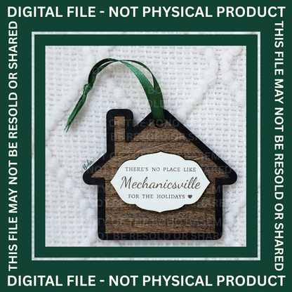 "No Place Like Home" Layered Ornament