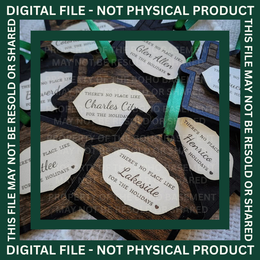 "No Place Like Home" Layered Ornament