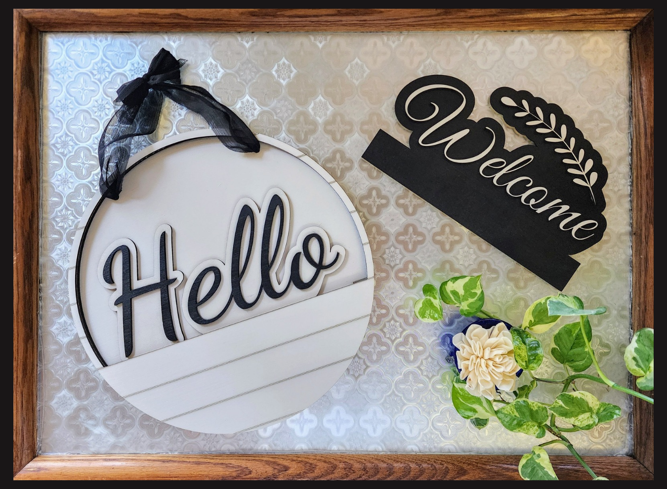 White "Shiplap" - Interchangeable Door Hanger