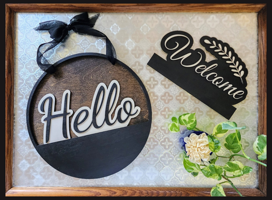 Black/Dark Walnut - Interchangeable Door Hanger