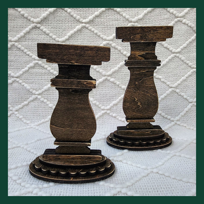 "Dark Walnut" Inter-Changeable Spindle Shelf Sitter