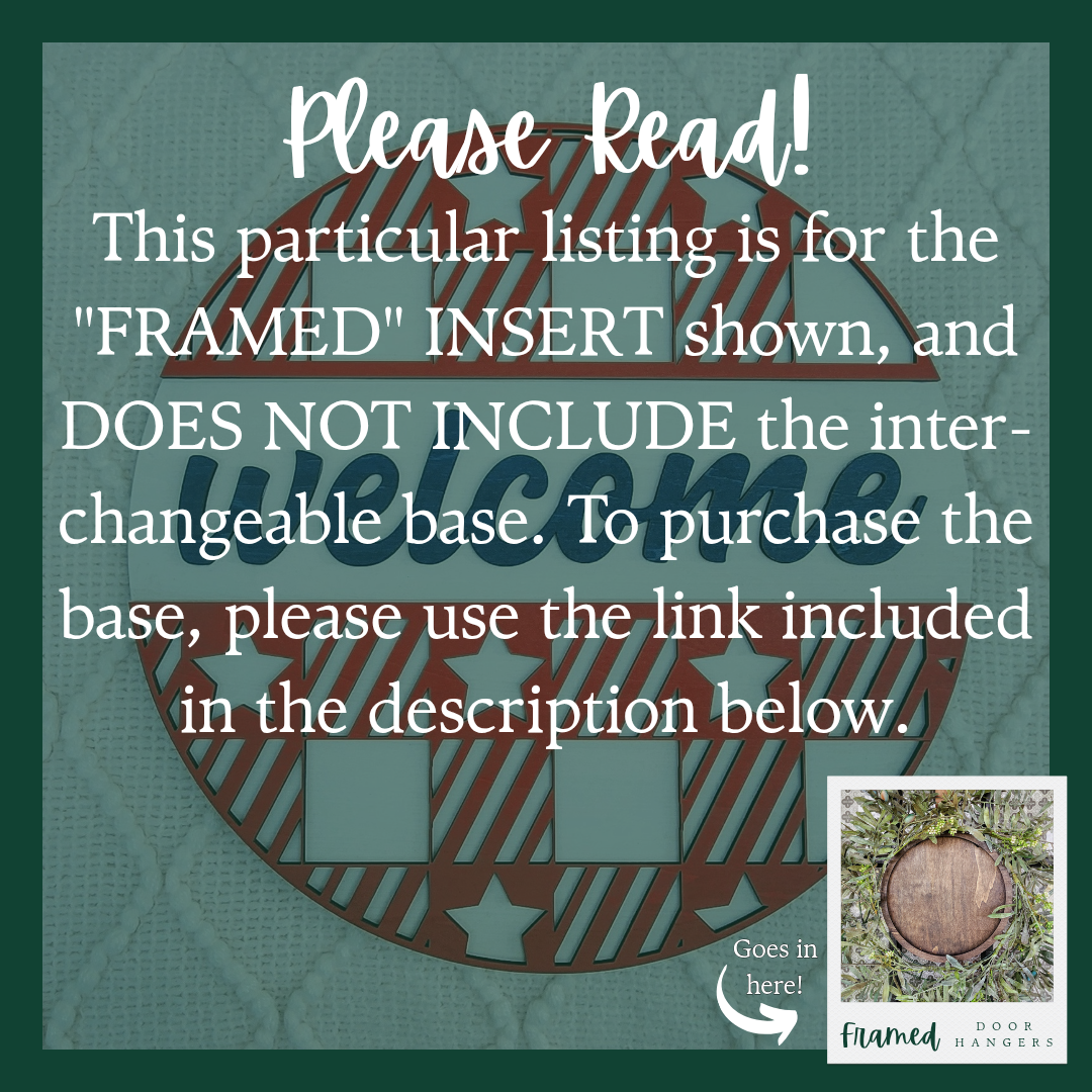 "Welcome" Americana Framed Insert