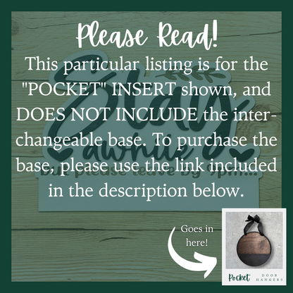 "Please Leave by 9" Pocket Insert