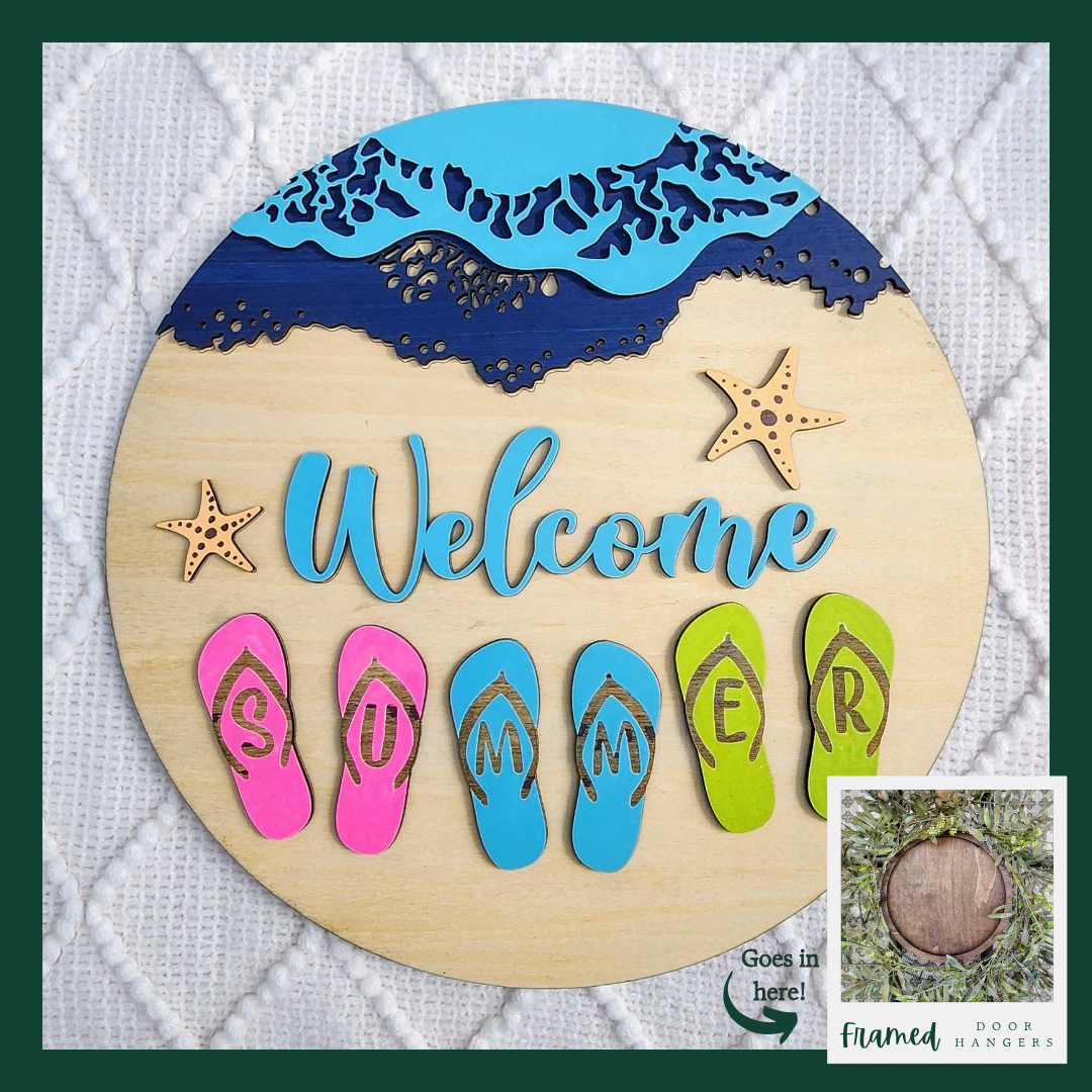 "Welcome Summer" Framed Insert