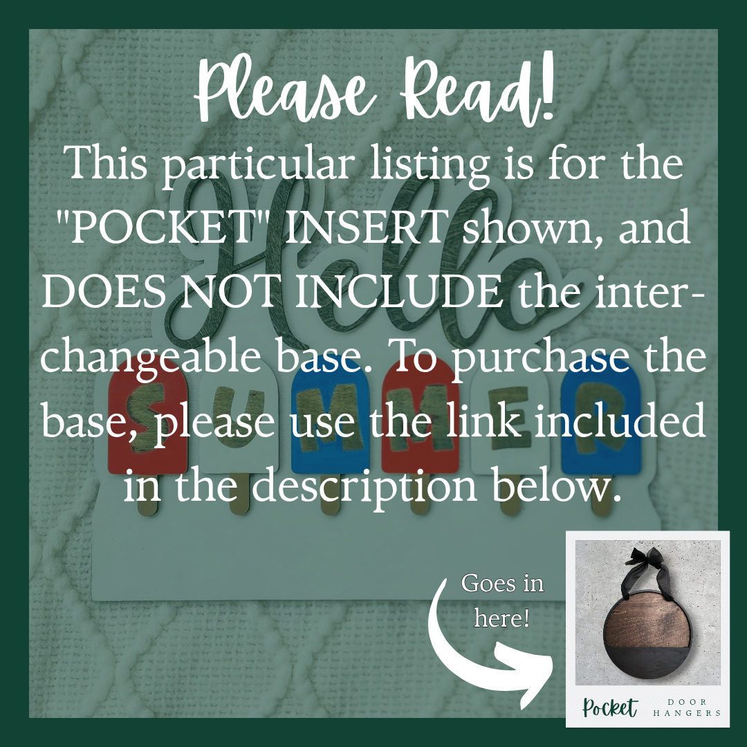 "Hello Summer" Popsicle Pocket Insert