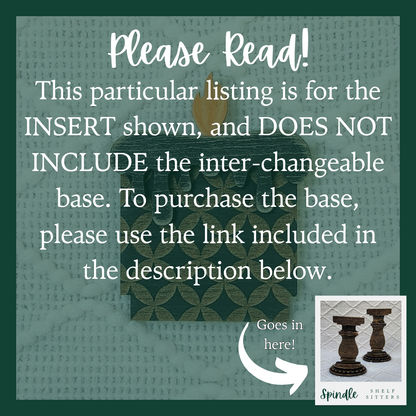 Black "Diamondback" Candle ~ Spindle Insert