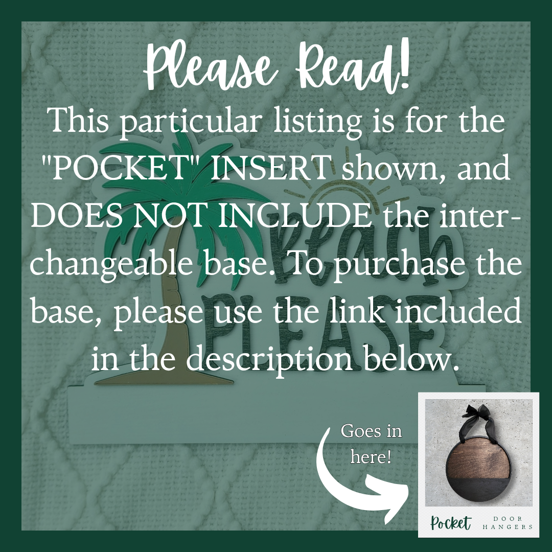"Beach Please" Pocket Insert